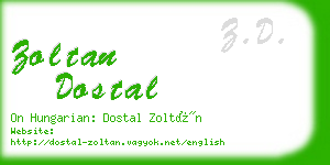 zoltan dostal business card